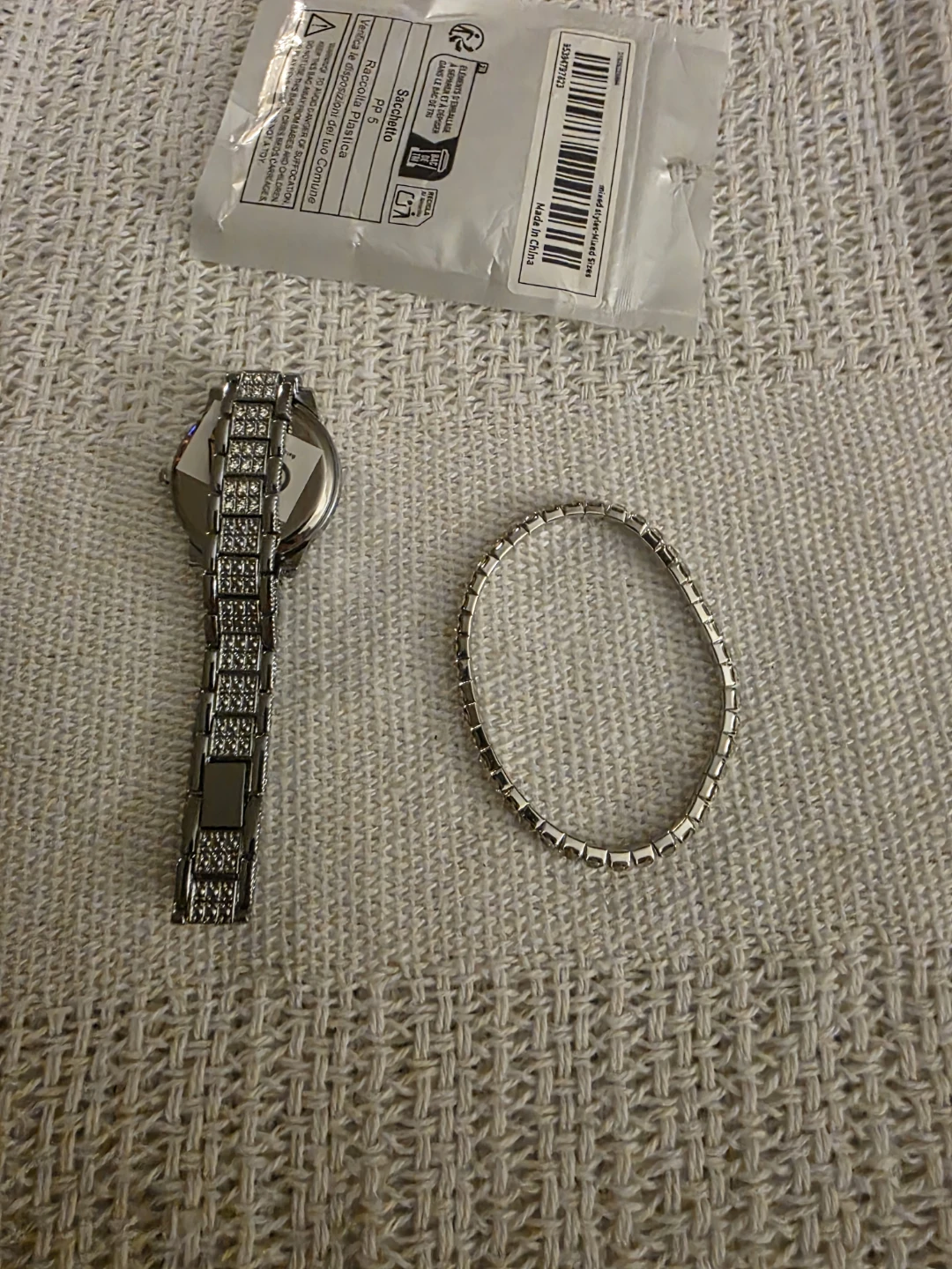 Rhinestone Watch and Bracelet Set