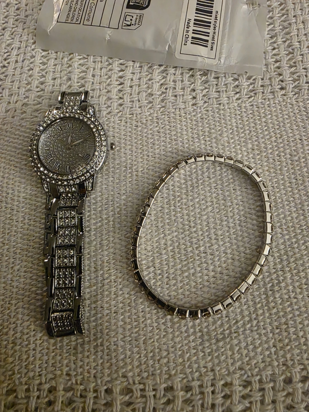 Rhinestone Watch and Bracelet Set - photo 2