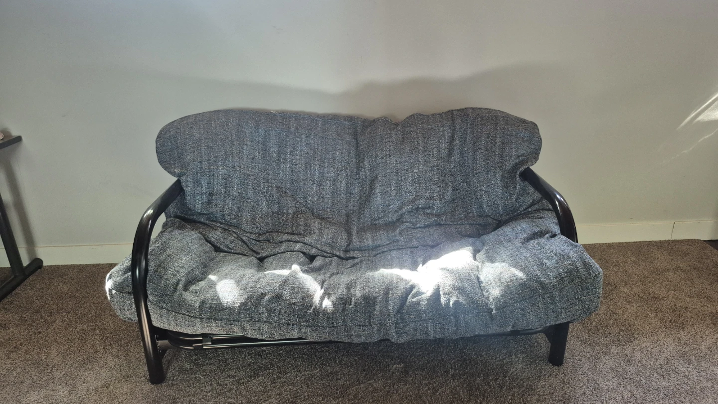 Grey Futon Sofa Bed Frame - photo 2