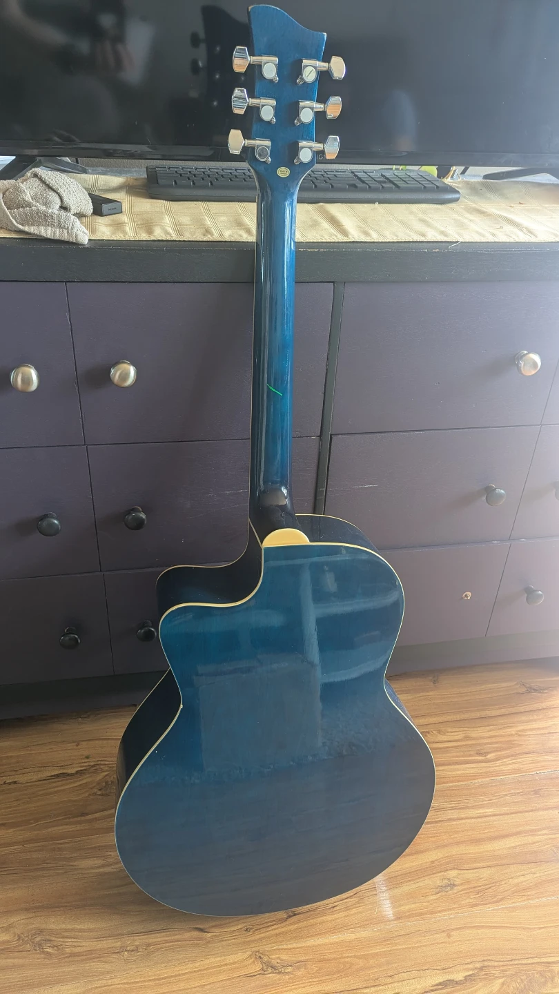 Jay Turser Acoustic Guitar - Sunburst Blue - photo 2