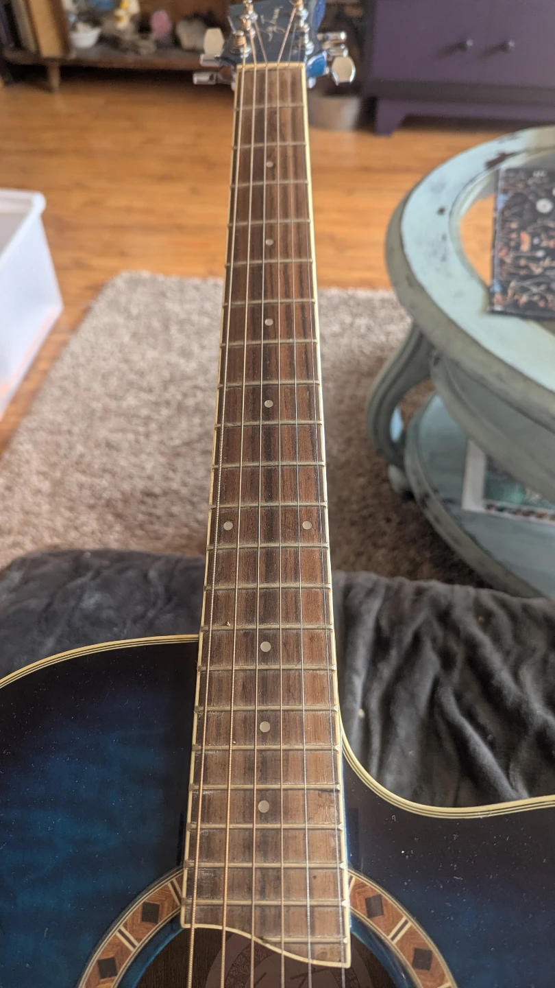 Jay Turser Acoustic Guitar - Sunburst Blue - photo 4