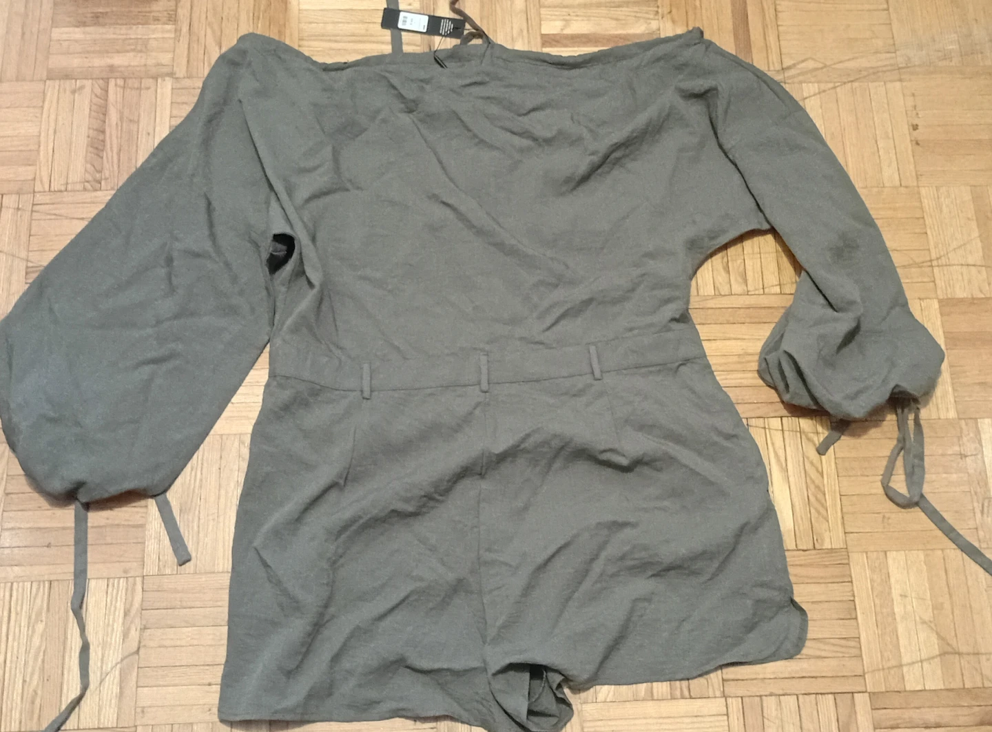 Fashion Nova Olive Green Utility Romper - photo 3