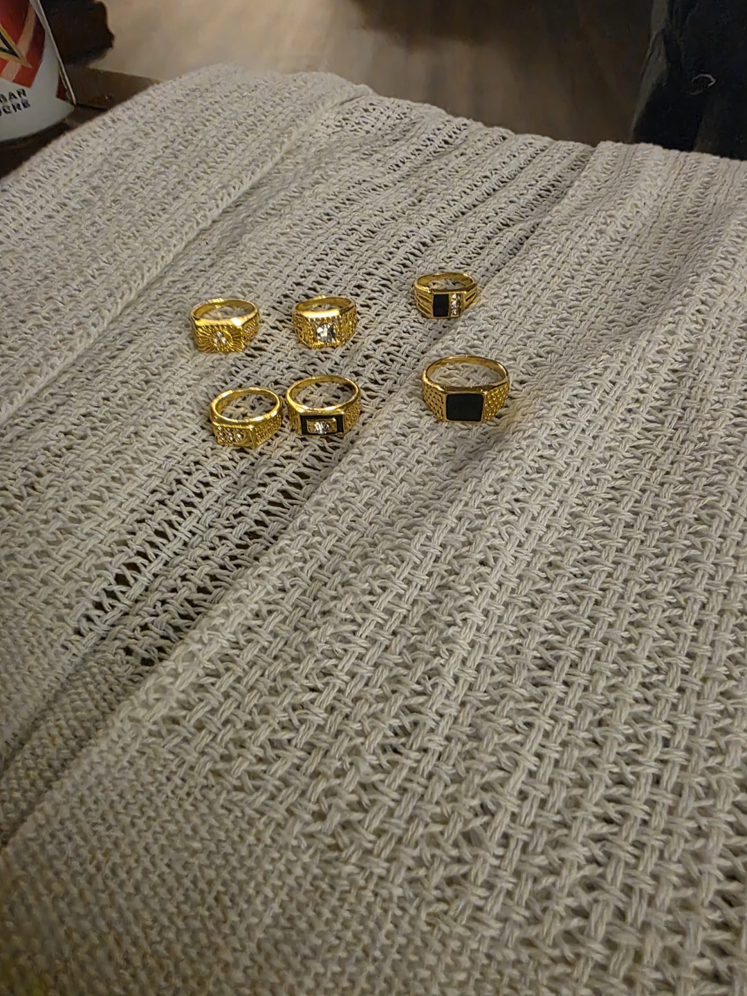 Set of 6 Gold-Tone Rings