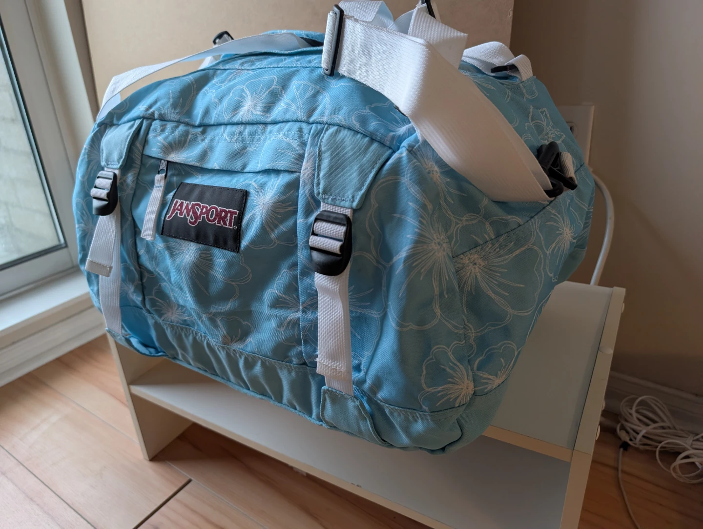 Jansport Blue Floral Duffel Bag - photo 2