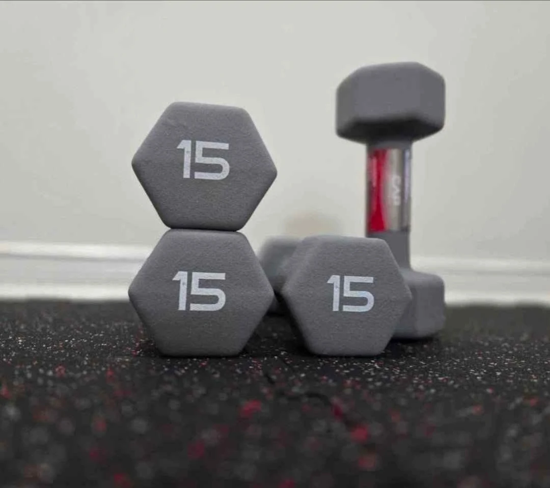 Two 15lb Neoprene Dumbbell Weights Pairs