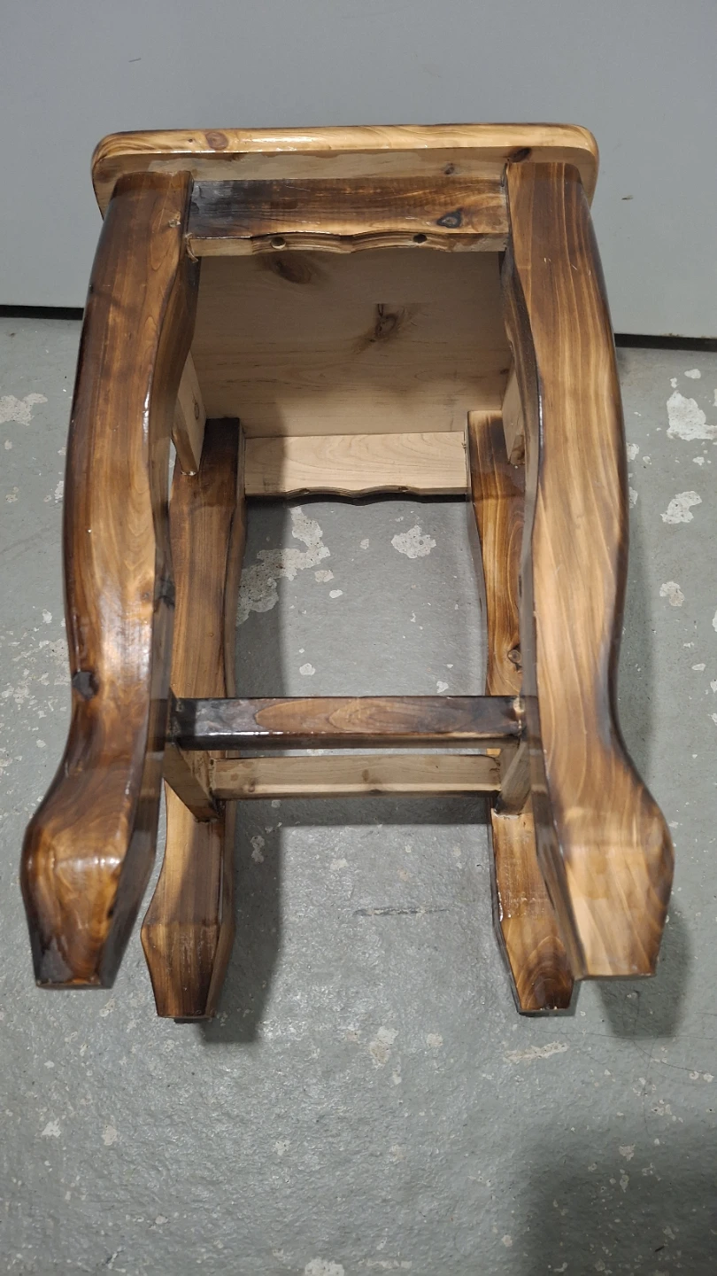 Rustic Wooden Stool 26x26x42cm - photo 3