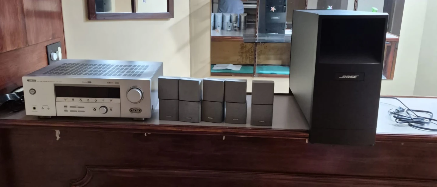 Yamaha AV Receiver with Bose Surround Speakers