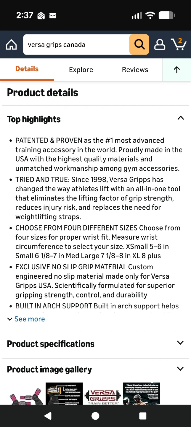 Versa Gripps PRO Series Weightlifting Grips - Small - photo 3