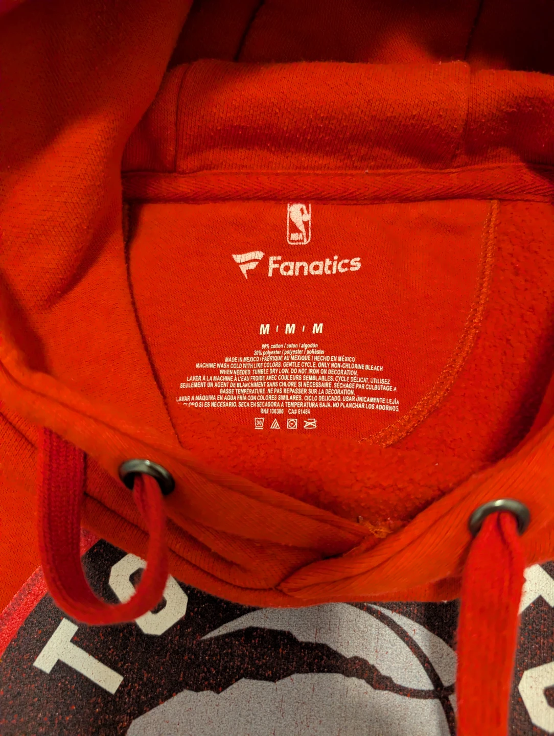 Fanatics Toronto Raptors Red Hoodie - photo 3