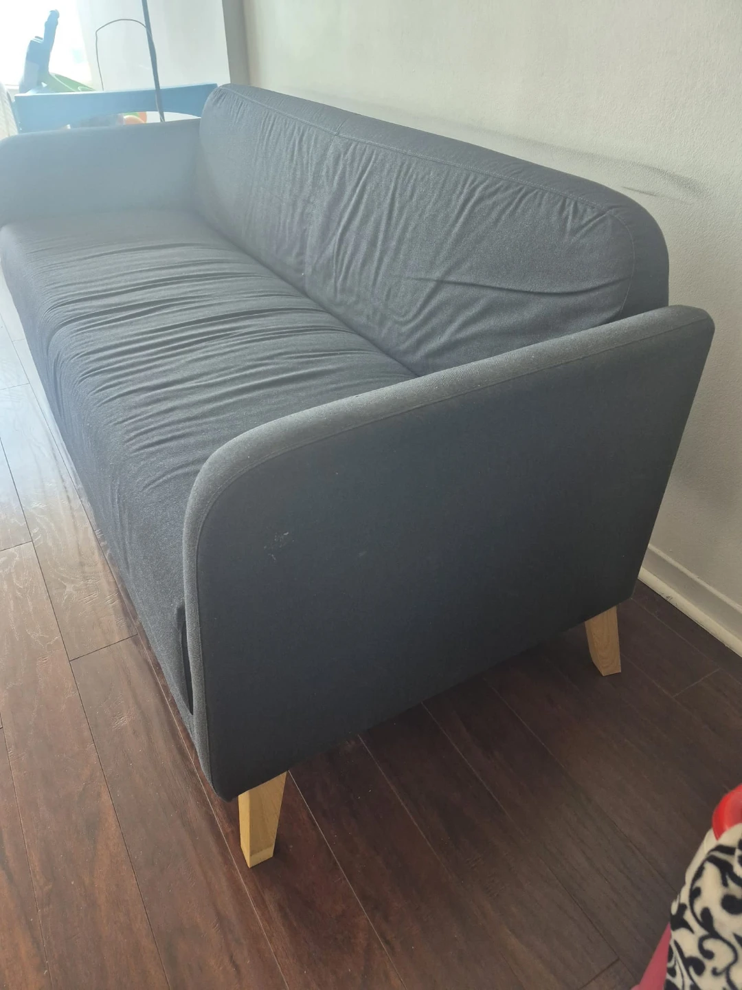 Dark Grey Sofa with Wooden Legs - photo 2