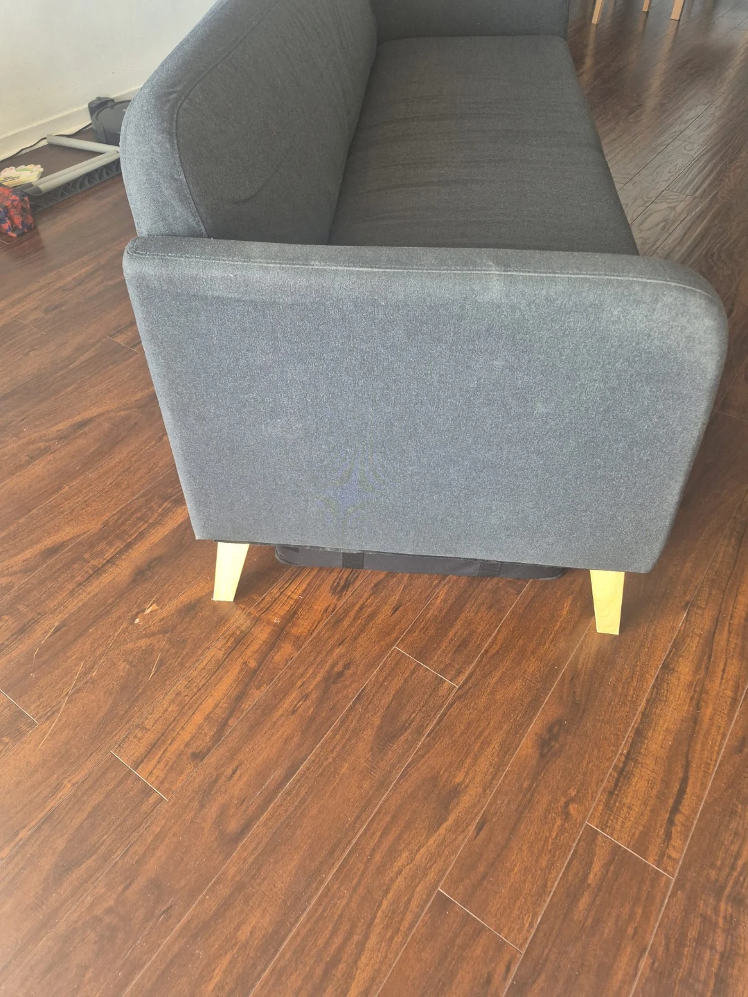 Dark Grey Sofa with Wooden Legs - photo 3