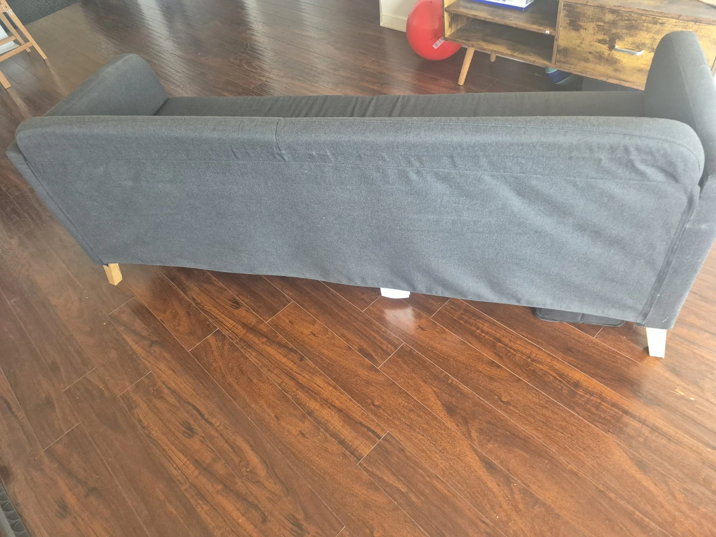 Dark Grey Sofa with Wooden Legs - photo 4