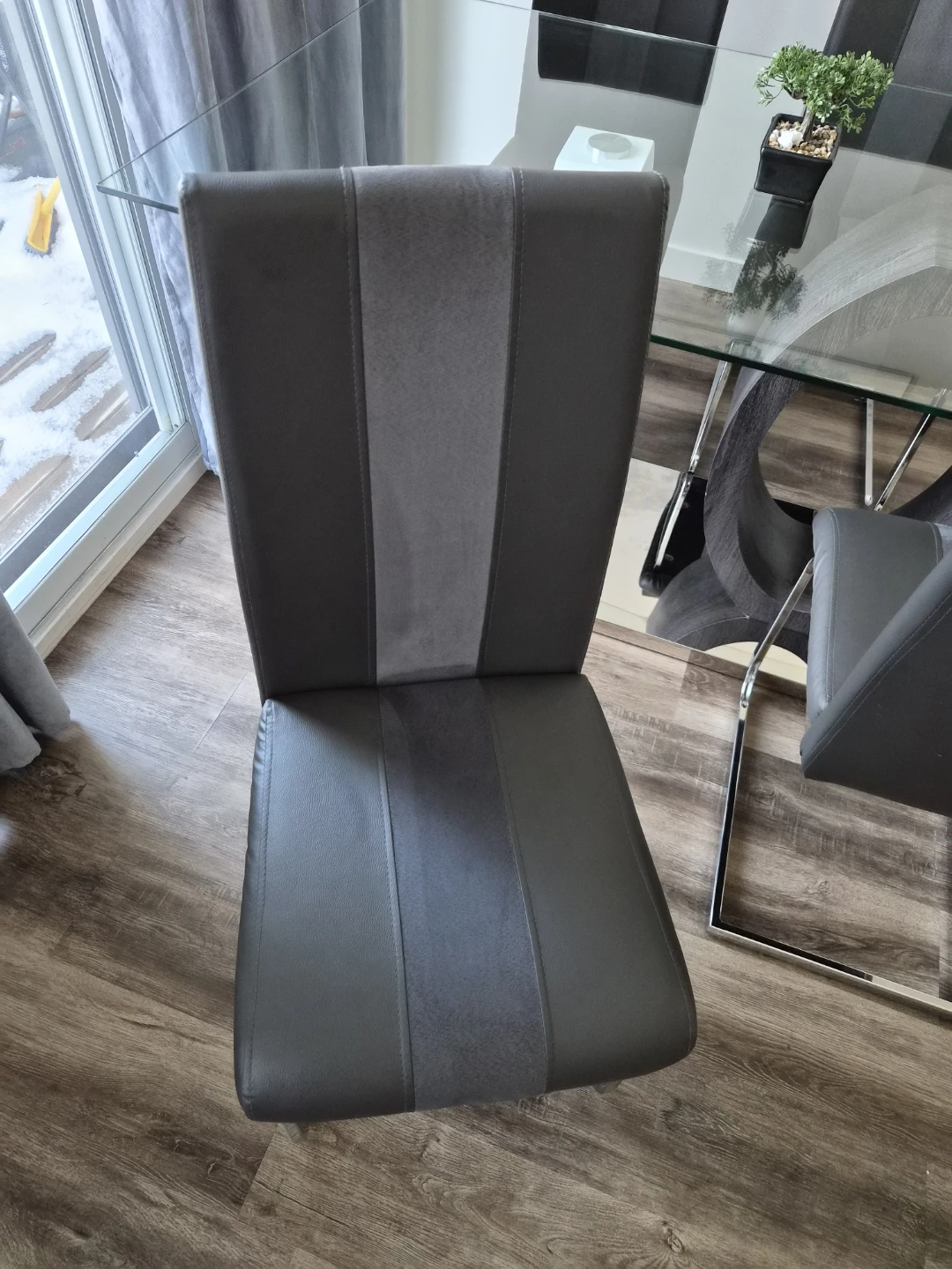 Glass Dining Table with 6 Chairs - photo 2