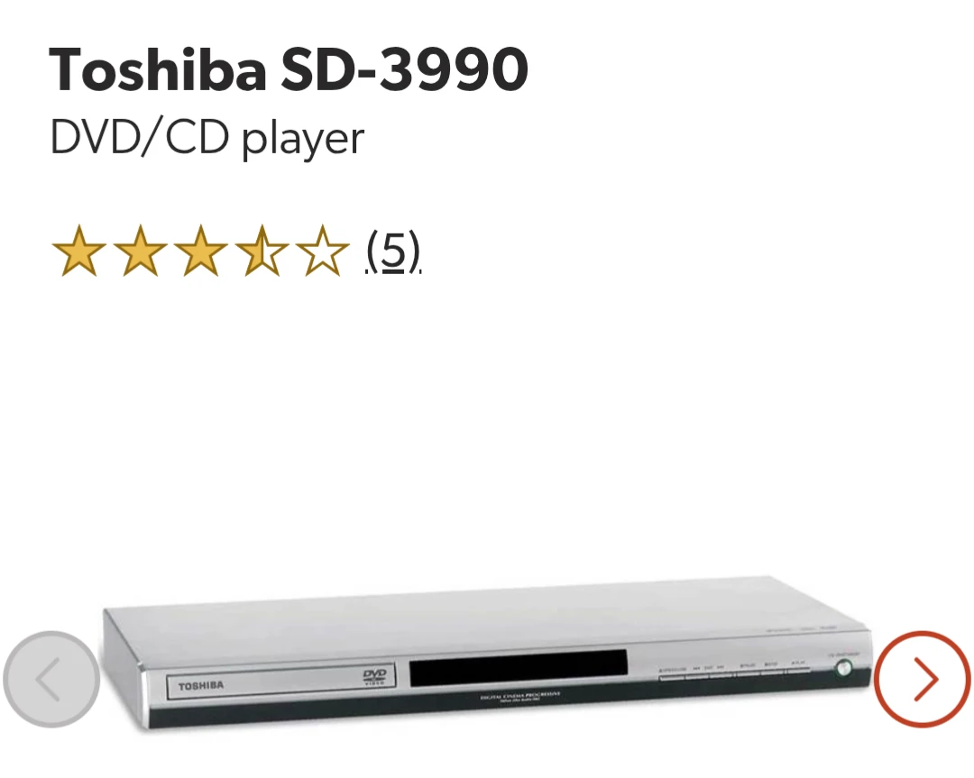 Toshiba SD-3990 DVD/CD Player