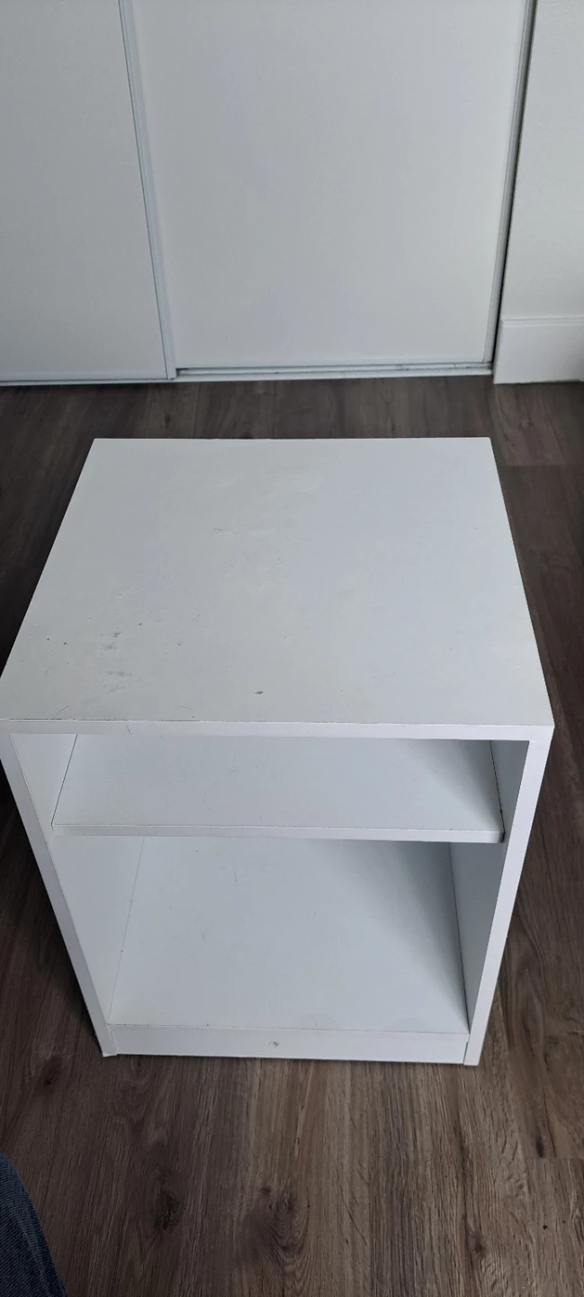White Cube Storage Unit / Nightstand - photo 2
