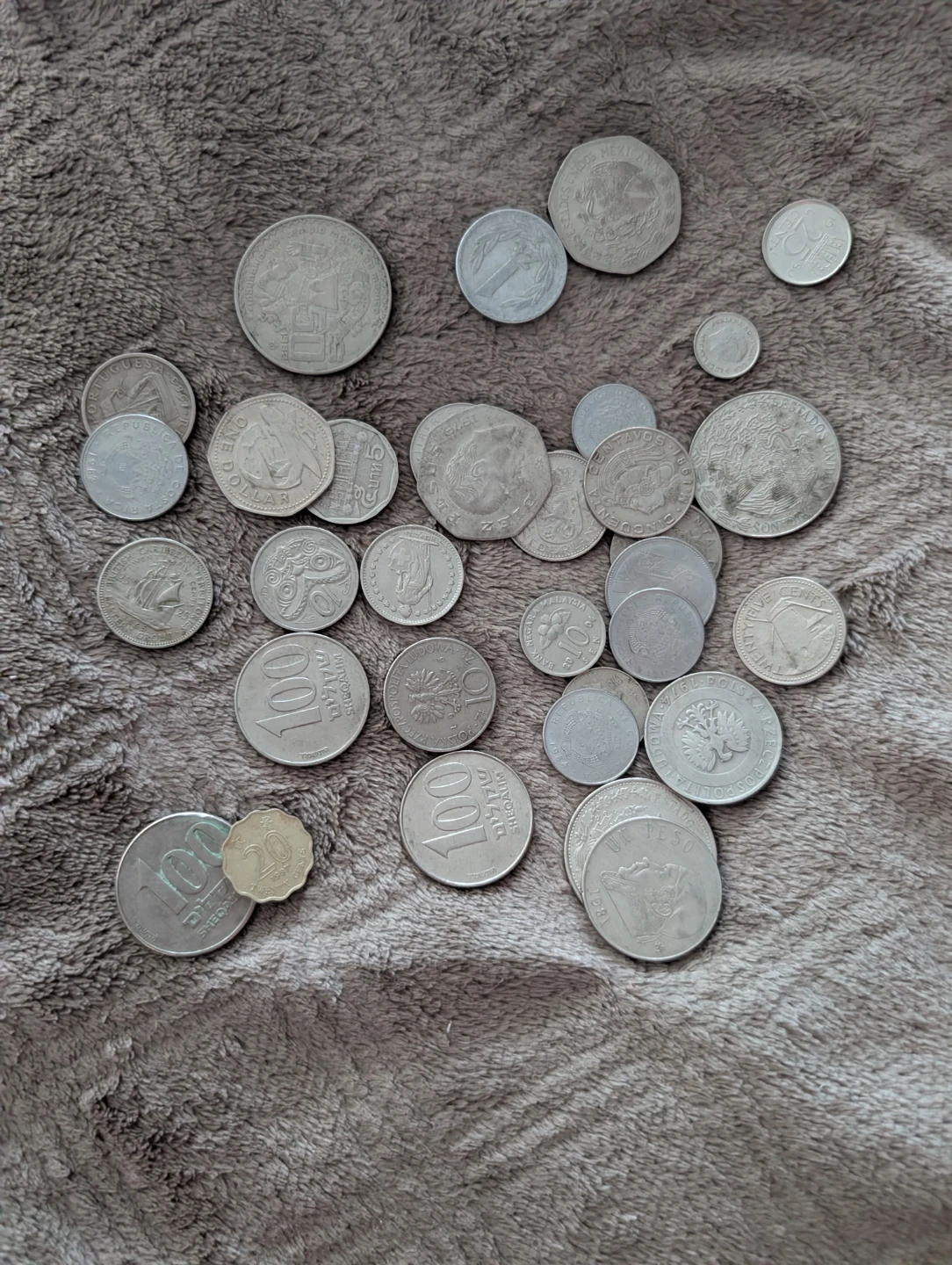 Collection of Assorted Coins - Mexico, Gibraltar, Barbados