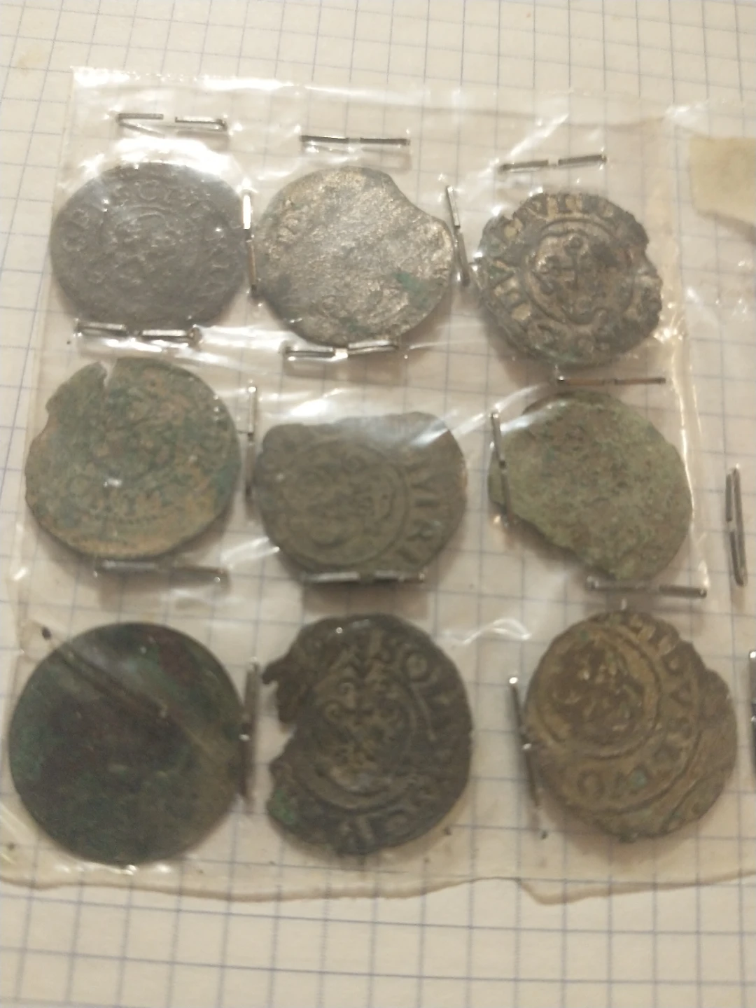 Lot of 9, 1640s Polish Lithuanian Commonwealth solidus coins - photo 3
