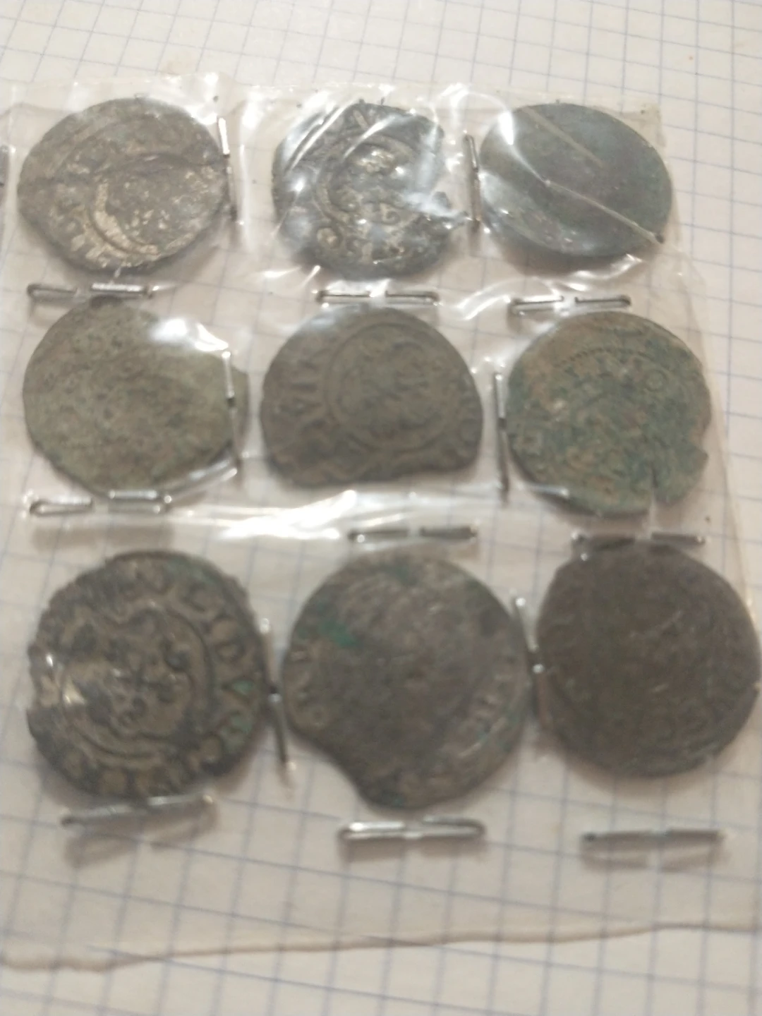 Lot of 9, 1640s Polish Lithuanian Commonwealth solidus coins - photo 4