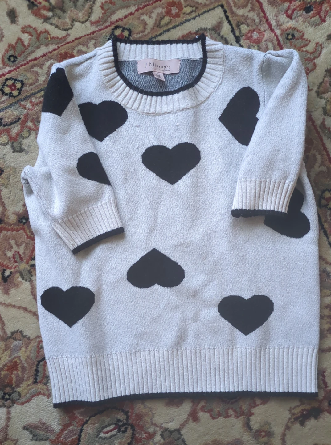 Philosophy Heart Print Sweater