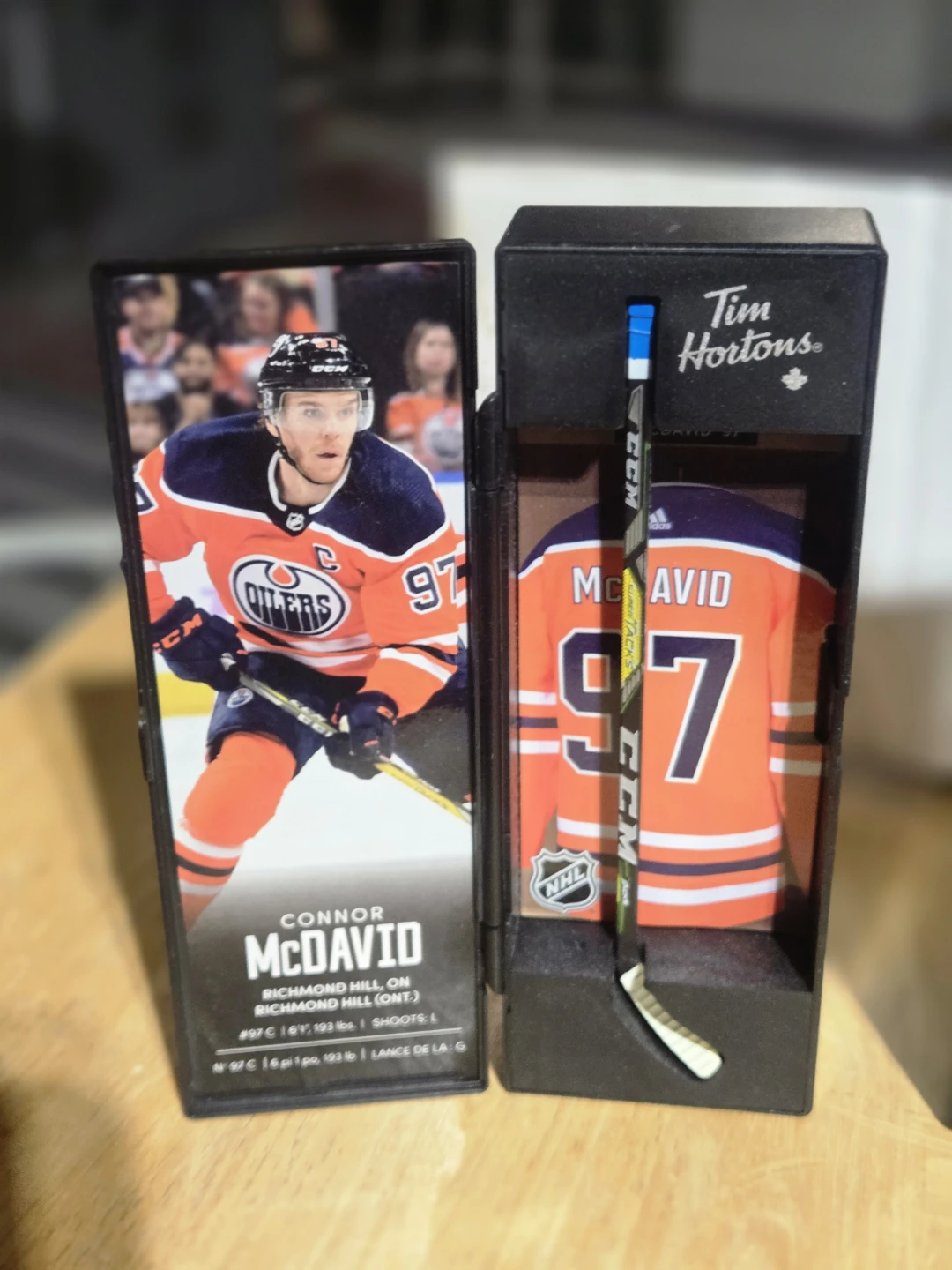 Tim Hortons NHL Player Mini Stick & Jersey Display