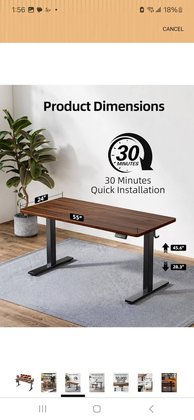 Adjustable Standing Desk with Rustic Wood Top