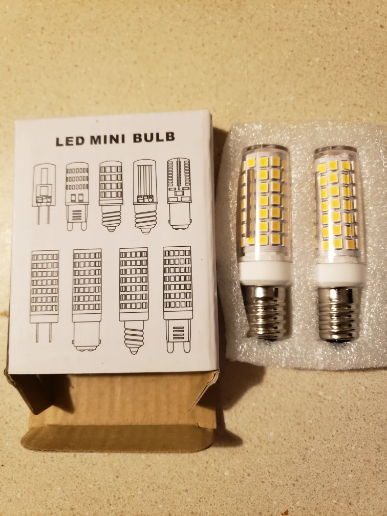 2x LED Mini Bulb E14 Base 7W Chip