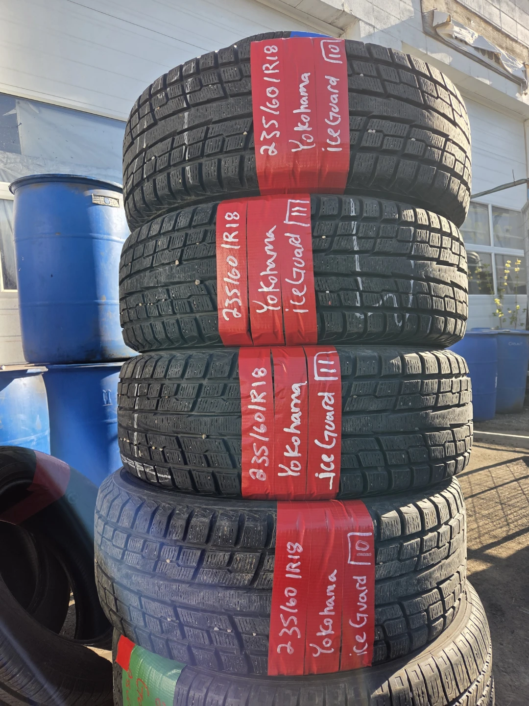 Set of 4 Yokohama Ice Guard Winter Tires 235/60R18