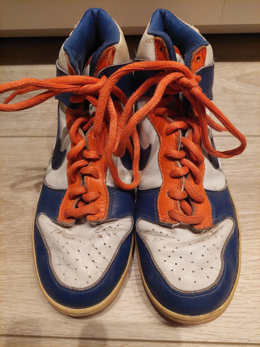 Nike Vintage High Top Sneakers - Blue/White/Orange