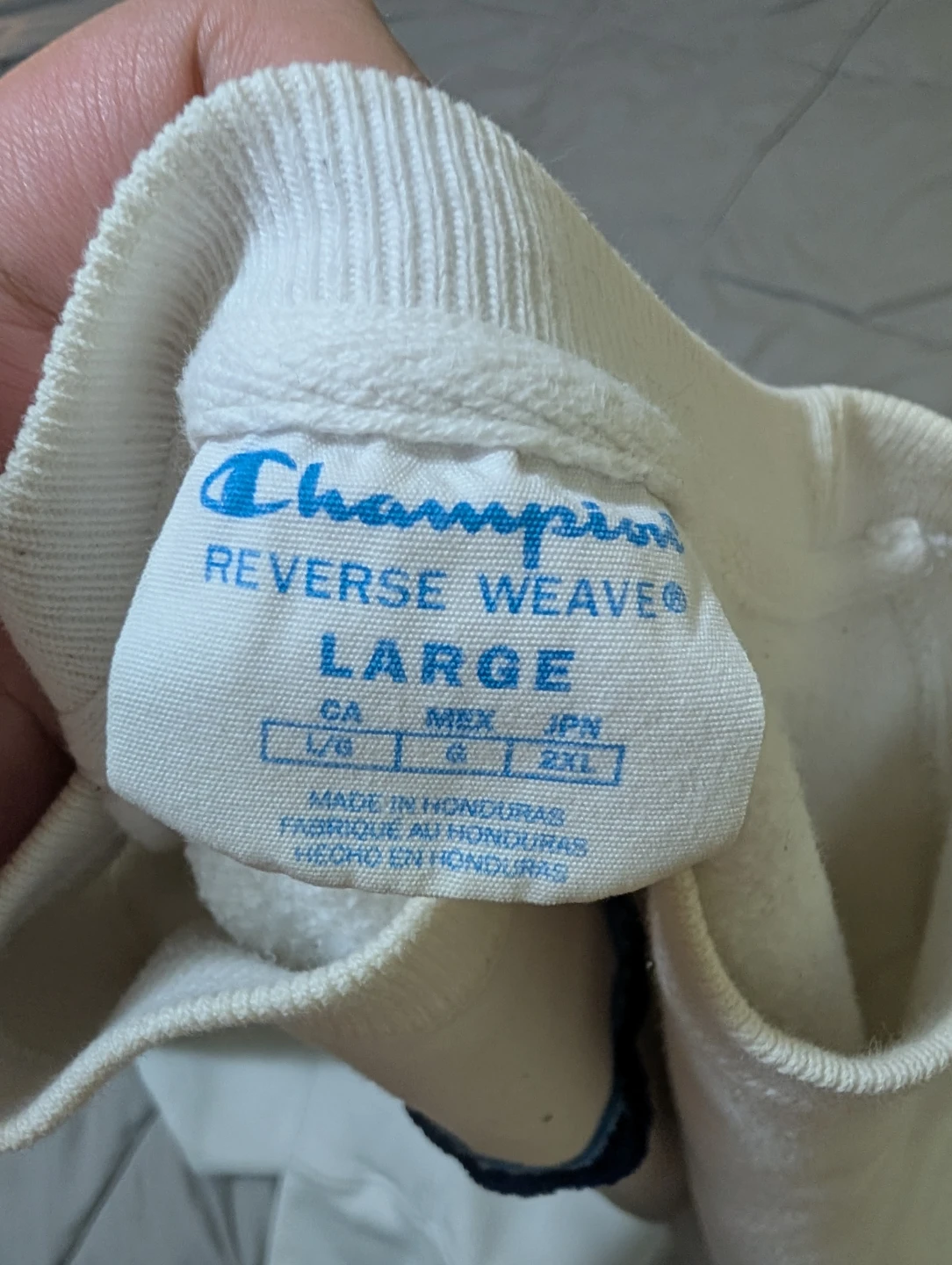 Champion Reverse Weave Crewneck Sweatshirt Large White - photo 3