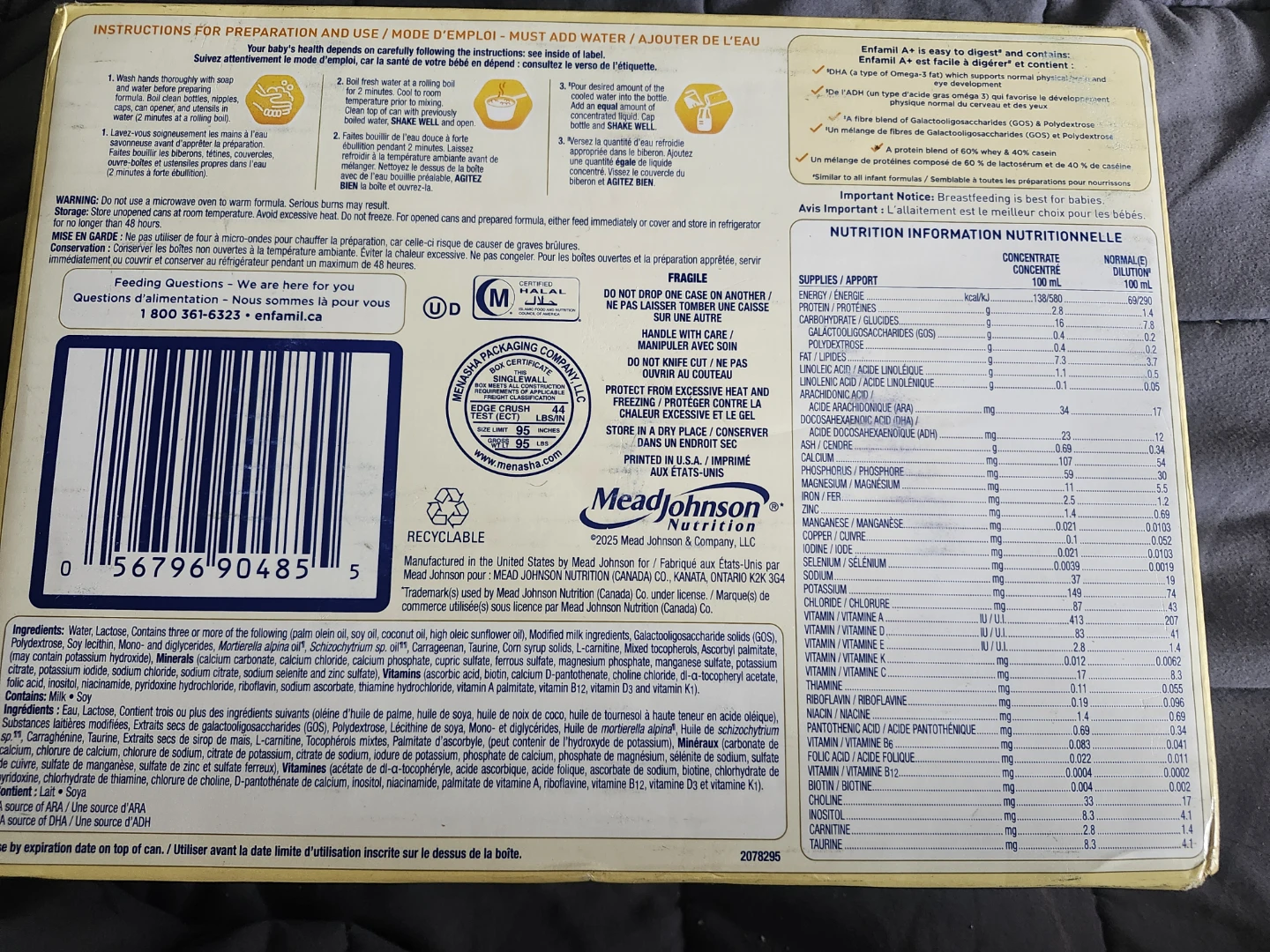 Enfamil A+ Concentrated Liquid Formula 12 x 385ml - photo 2