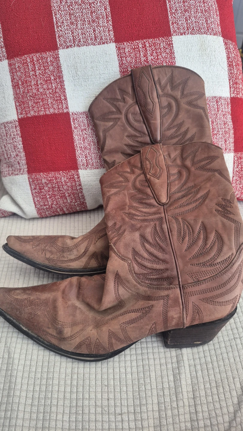 Brown Leather Cowboy Boots