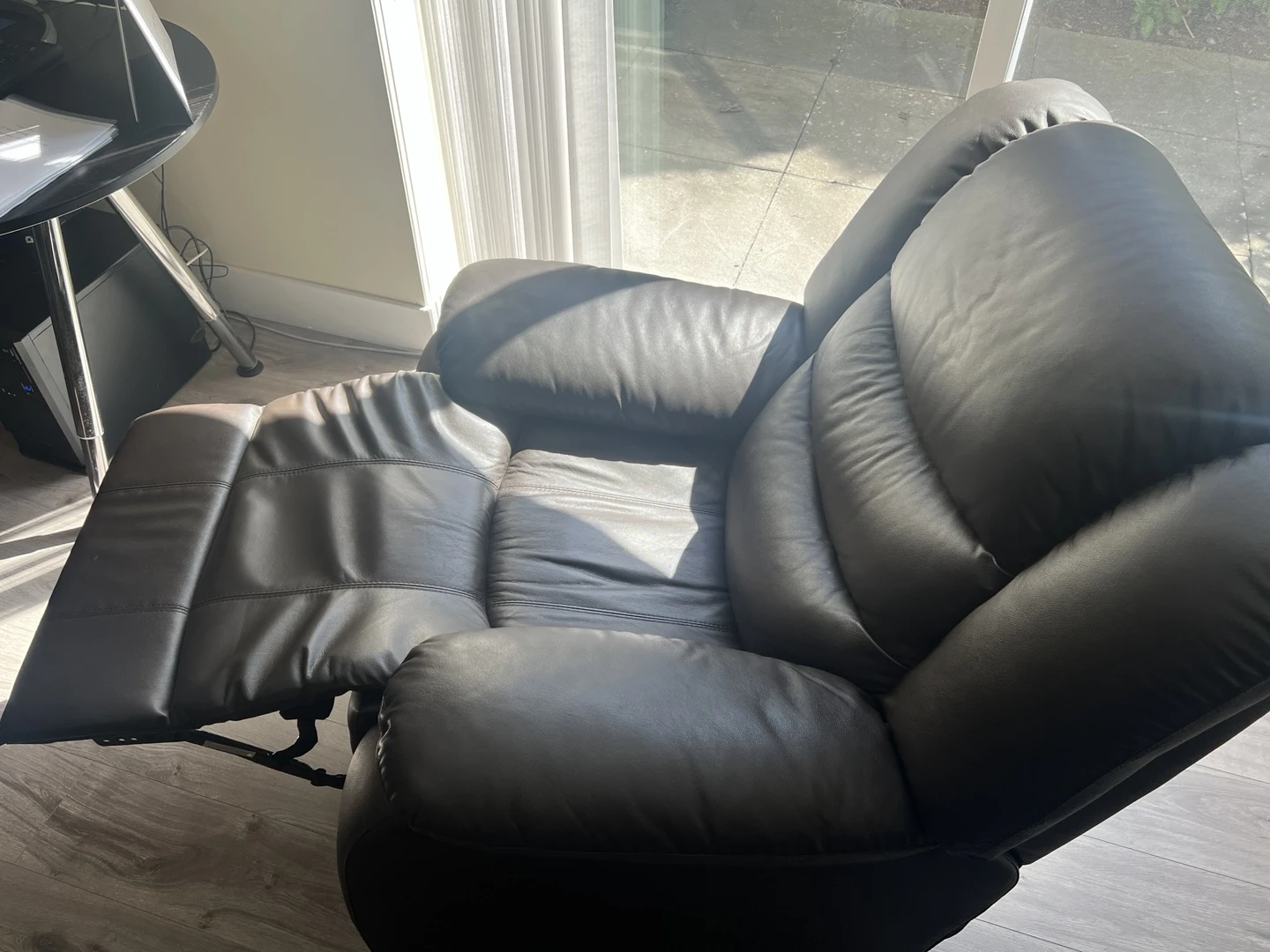 Brown Leather Recliner Sofa