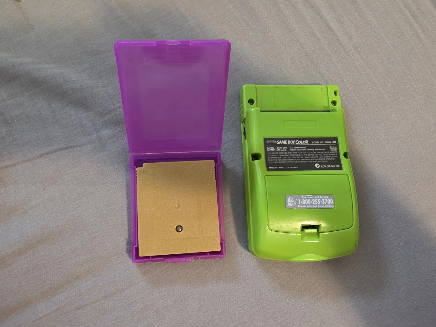 Nintendo Game Boy Color (Lime Green) with Pokemon Game - photo 2