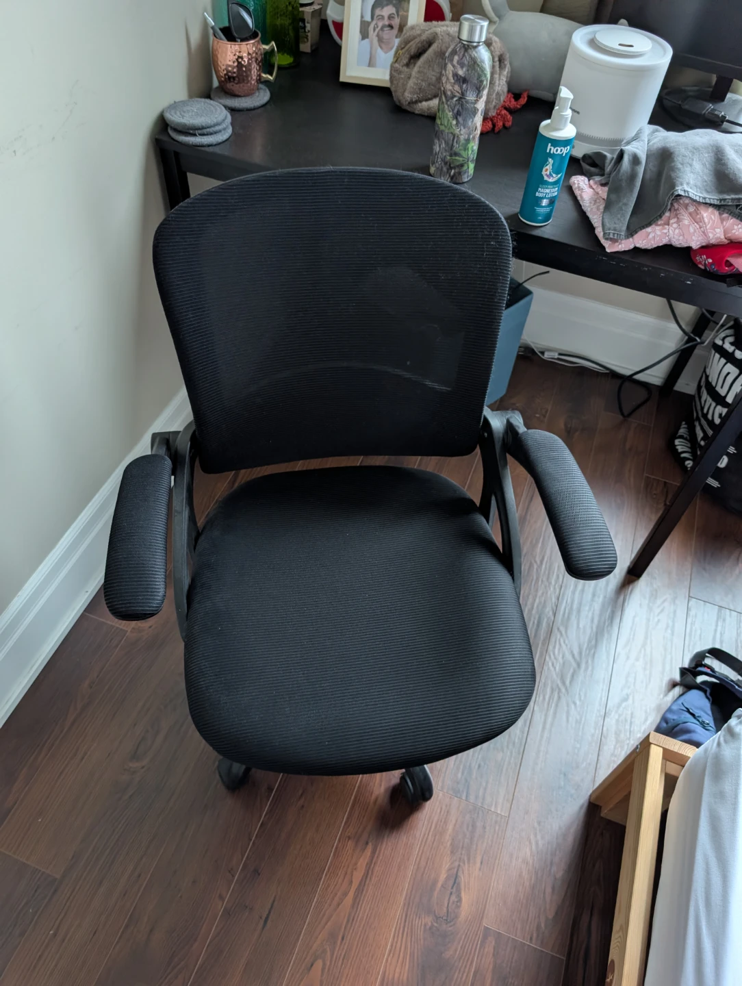 Black Office Chair with Mesh Back