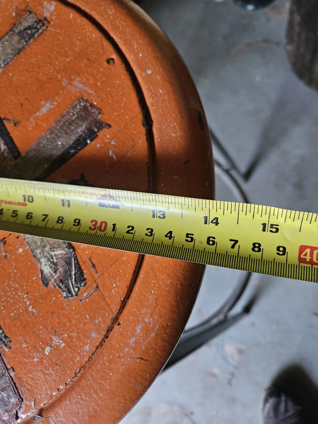 Orange Stool with Metal Legs - photo 4