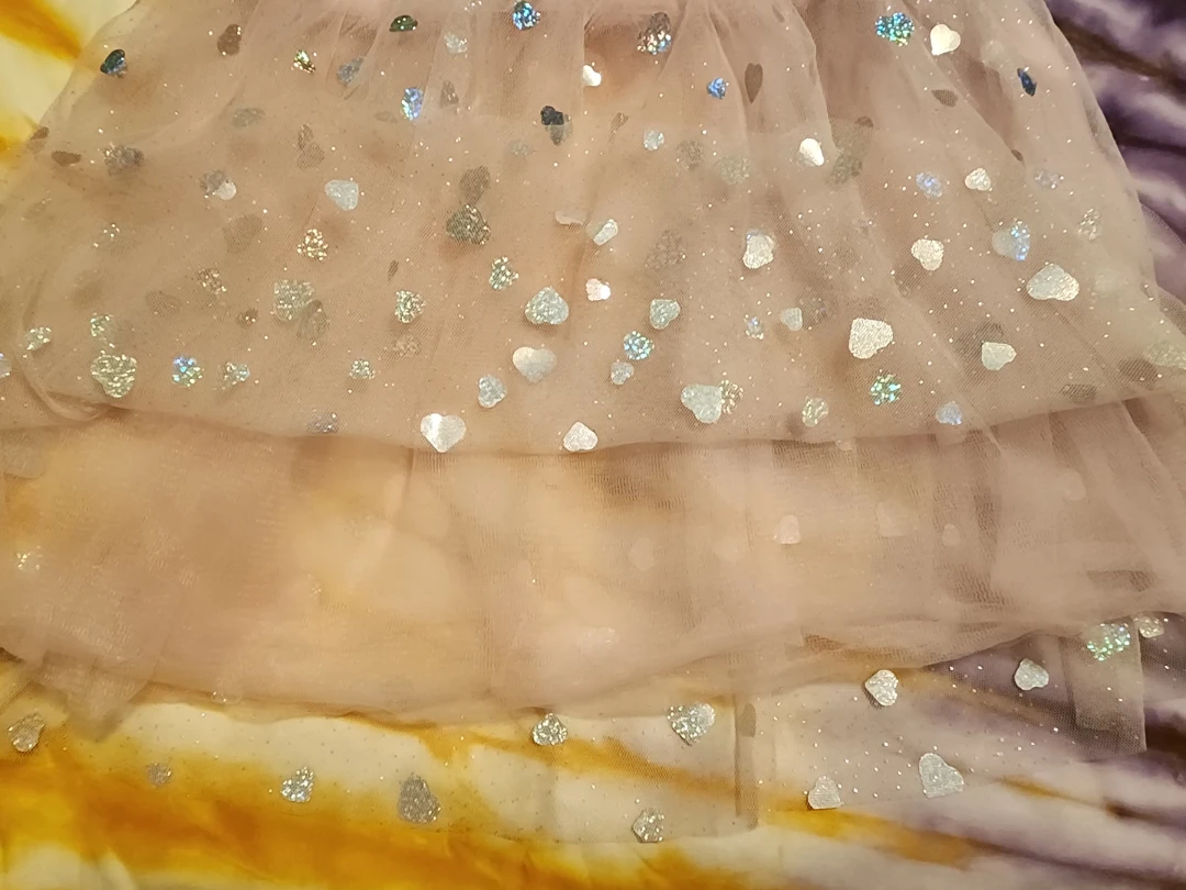 Girls' Tulle Skirt with Heart Sequins - photo 2