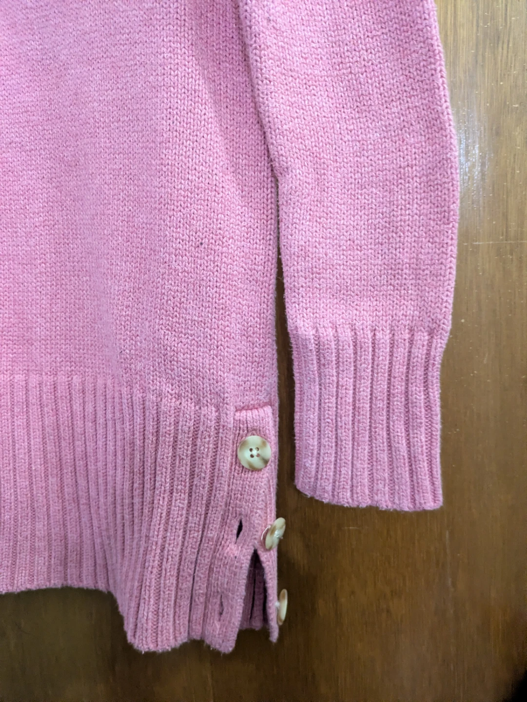 Ralph Lauren Pink Knit Sweater with Green Pony Logo - photo 2