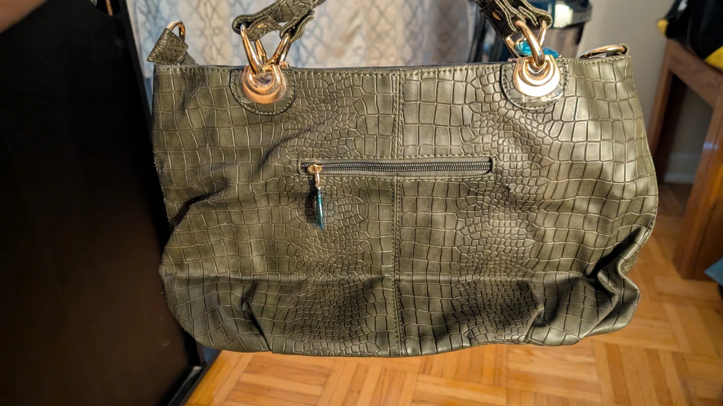 Michaela Crocodile-Embossed Handbag - photo 2
