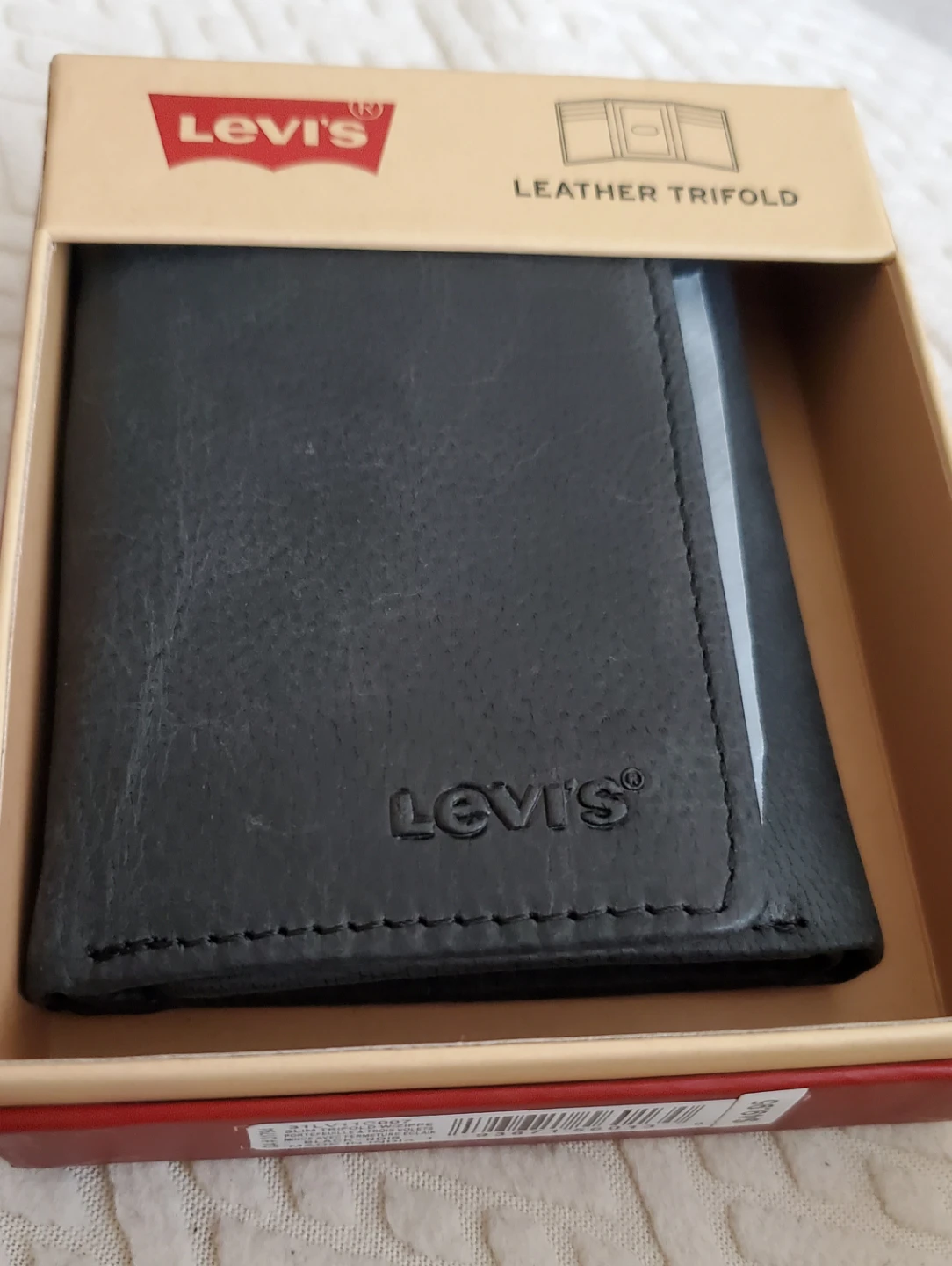 Levi's Black Leather Trifold Wallet - photo 3