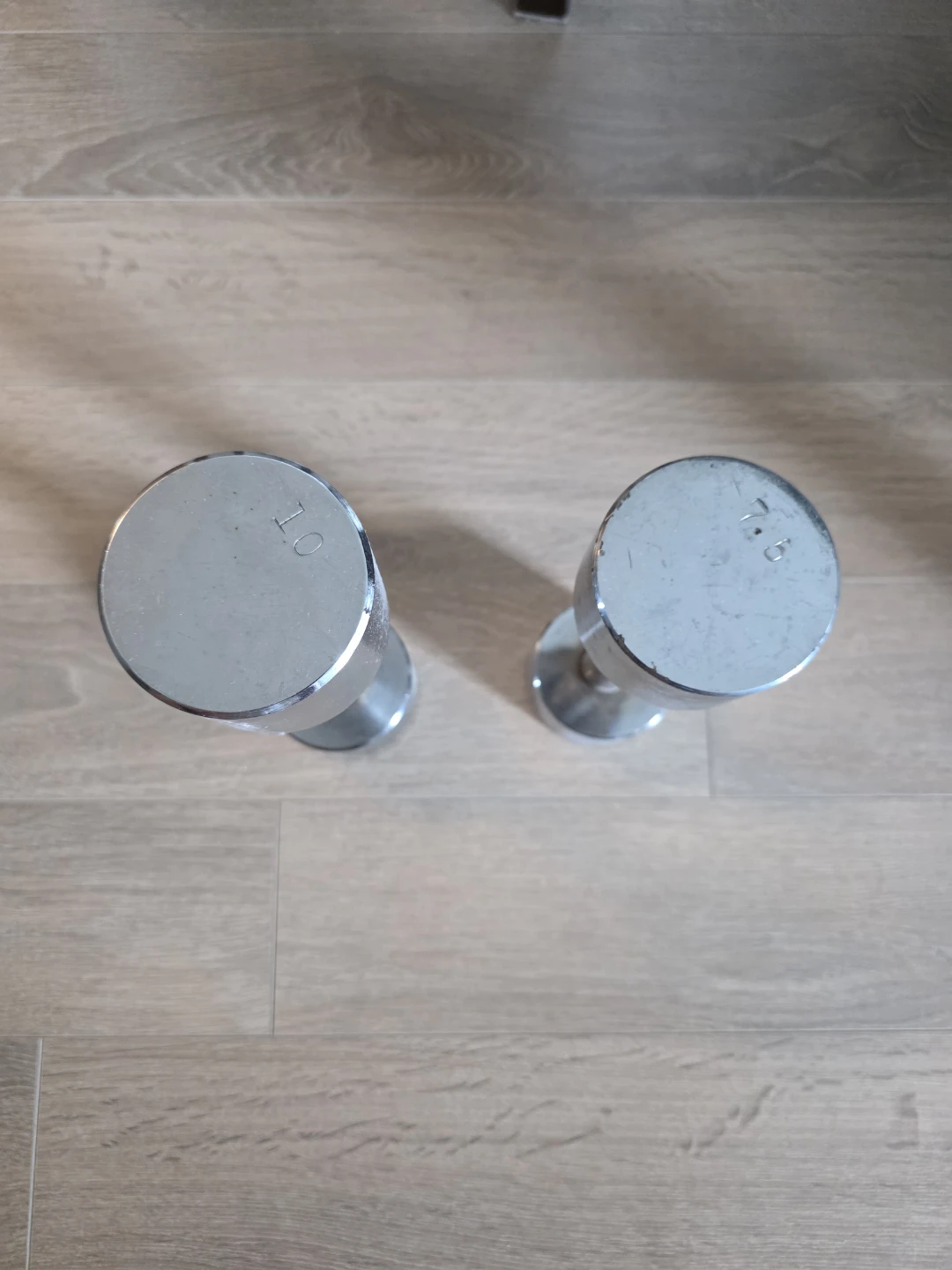 Pair of Dumbbells (10 lbs & 7.5 lbs)