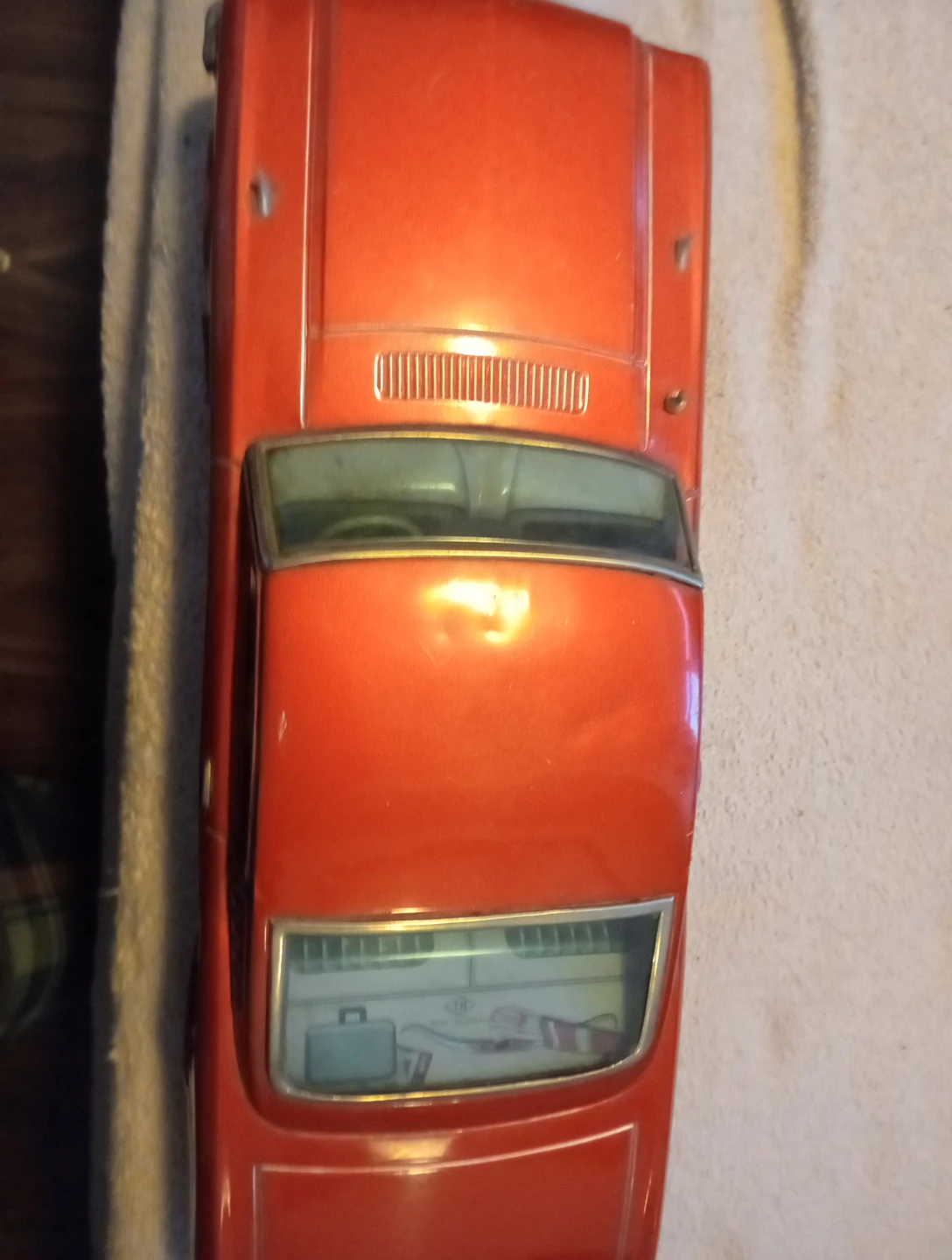 16" Japan Tin Friction 1965 Ford Mustang Fastback Car - photo 4