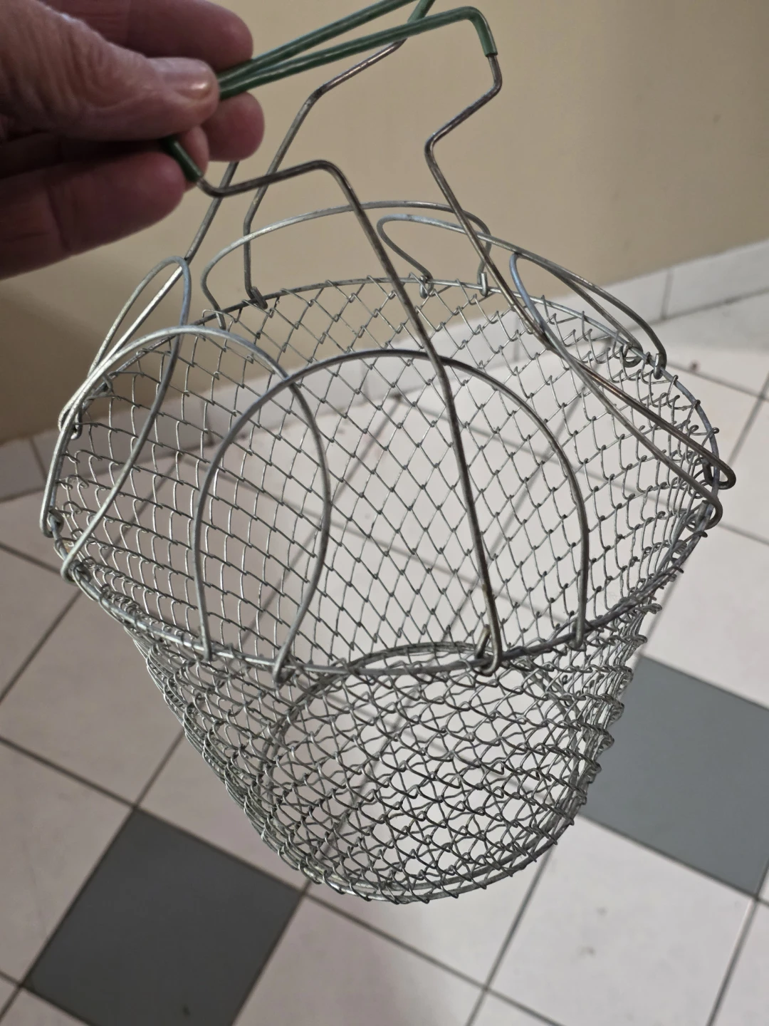 Vintage wire egg basket