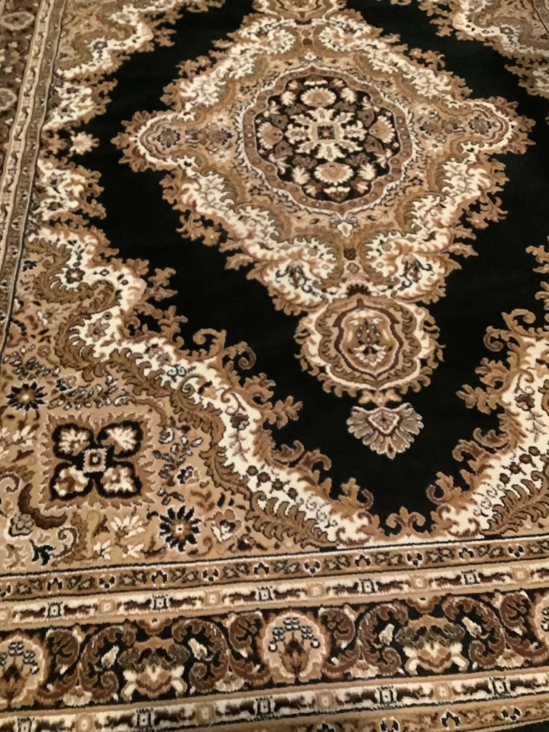 Persian Style Area Rug - Black, Brown, Beige - photo 2