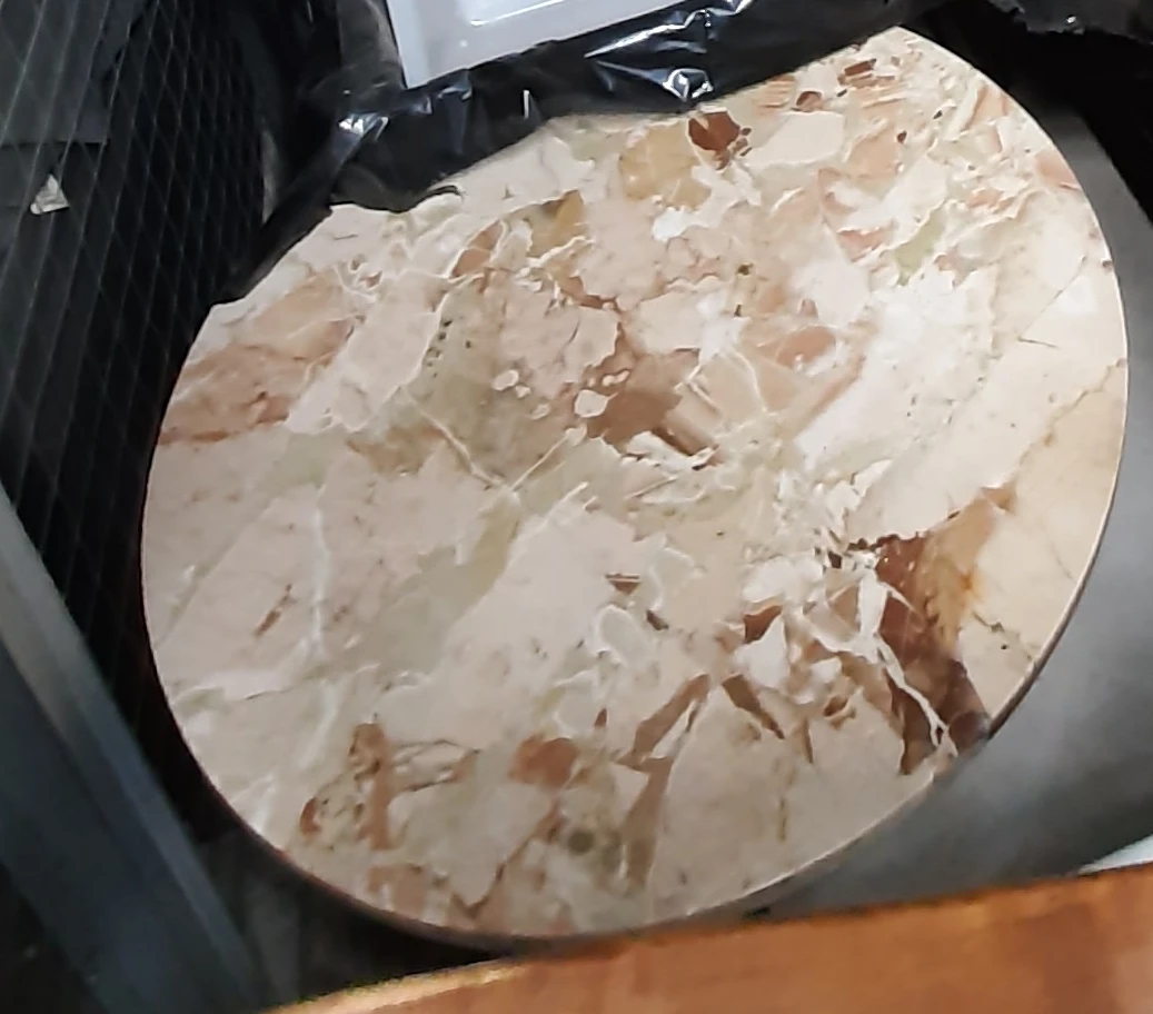 Marble Tabletop table 18in diam