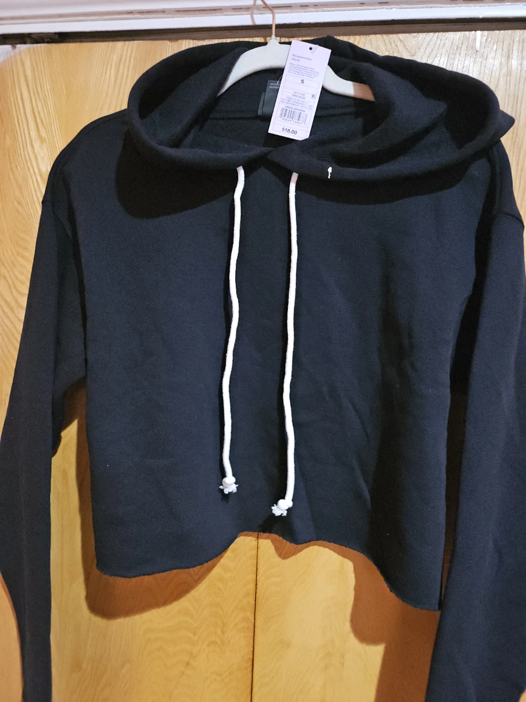 Wild Fable Black Cropped Hoodie