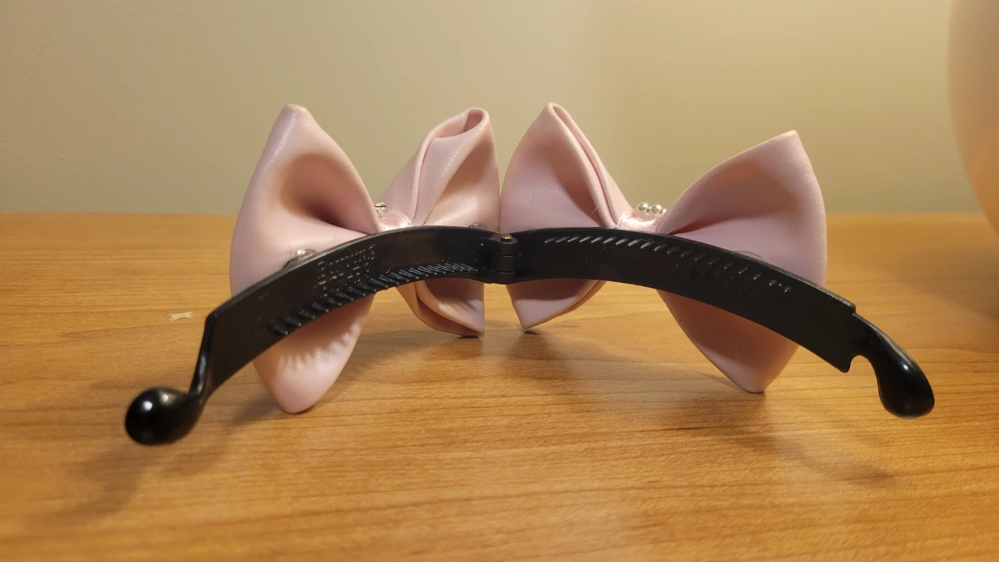 Pink Bow Banana Clip with Rhinestones - photo 3