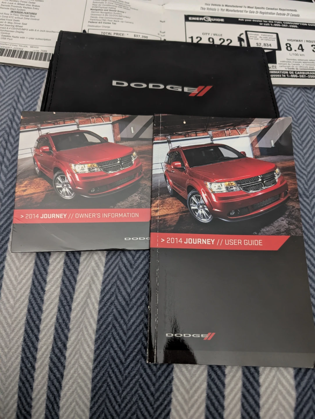 Dodge Journey 2014 Owner's Manual & User Guide Set