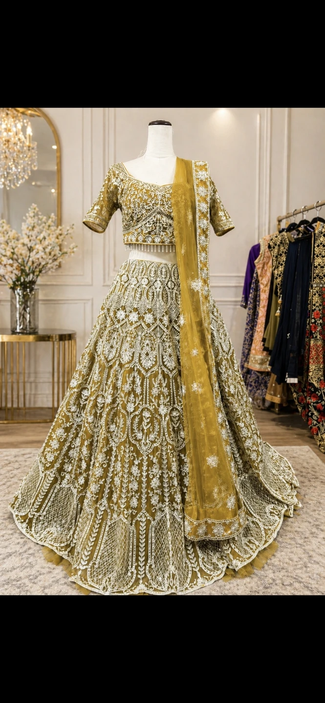 Beautiful Embellished Lehenga Choli with Dupatta