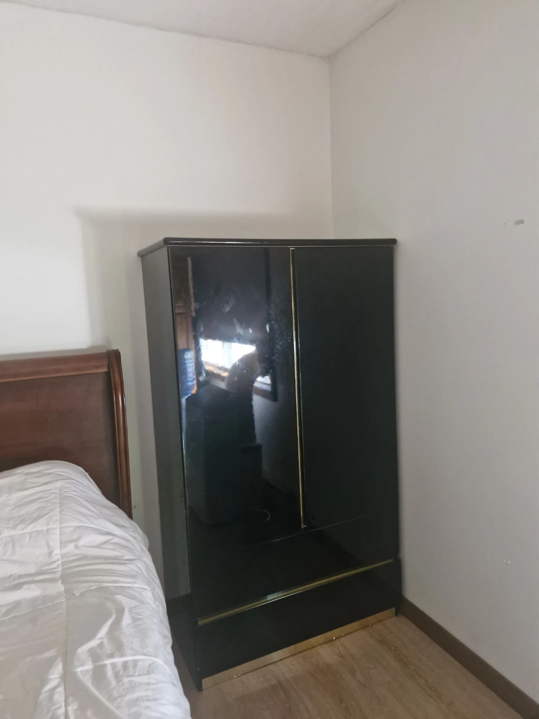 Black Wardrobe with Gold Accents - photo 2