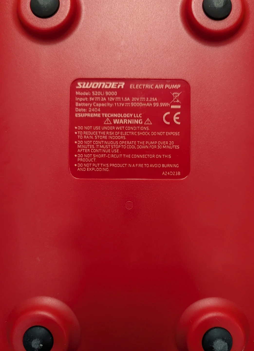 SWONDER SEA WOLF S20Li Electric Air Pump - photo 2
